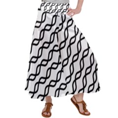 Diagonal Stripe Pattern Satin Palazzo Pants by Pakrebo