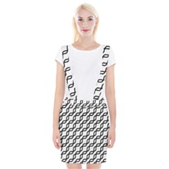 Diagonal Stripe Pattern Braces Suspender Skirt by Pakrebo