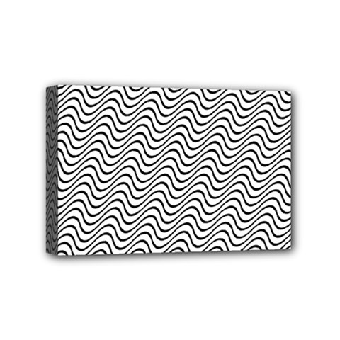 Wave Wave Lines Diagonal Seamless Mini Canvas 6  X 4  (stretched) by Pakrebo