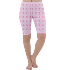Traditional Patterns Pink Octagon Cropped Leggings 