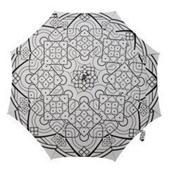 Mandala Drawing Dyes Page Hook Handle Umbrellas (large) by Pakrebo