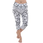 Mandala Drawing Dyes Page Lightweight Velour Capri Yoga Leggings