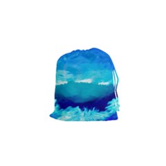 Blue Sky Artwork Drawing Painting Drawstring Pouch (xs) by Pakrebo