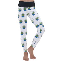 Apu Apustaja With Banana Phone Wall Eyed Pepe The Frog Pattern Kekistan Kids  Lightweight Velour Classic Yoga Leggings by snek