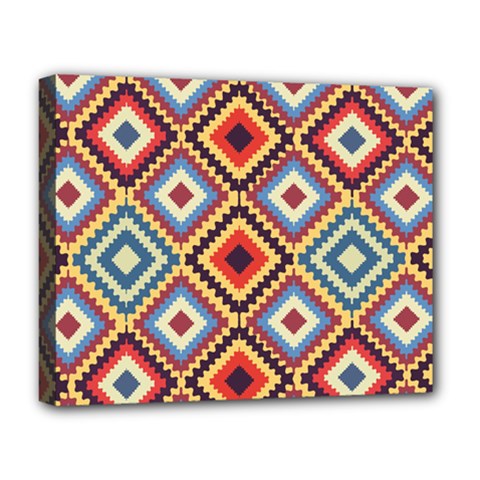 Native American Pattern Deluxe Canvas 20  X 16  (stretched) by Valentinaart