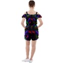 Swirl Background Design Colorful Ruffle Cut Out Chiffon Playsuit View2