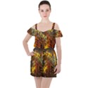 Flat Iron Building Architecture Ruffle Cut Out Chiffon Playsuit View1
