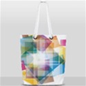 Abstract Background Full Print Rope Handle Tote (Small) View1