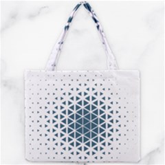 Business Blue Triangular Pattern Mini Tote Bag by Mariart