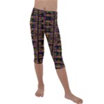 Surrounded By  Ornate  Loved Candle Lights In Starshine Kids  Lightweight Velour Capri Leggings 