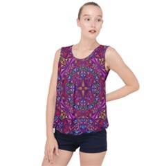 Kaleidoscope Triangle Pattern Bubble Hem Chiffon Tank Top by Mariart