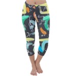 Repetition Seamless Child Sketch Capri Winter Leggings 