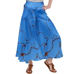 Pattern Background Abstract Satin Palazzo Pants