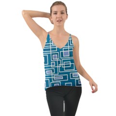 Geometric Rectangle Shape Linear Chiffon Cami by Pakrebo