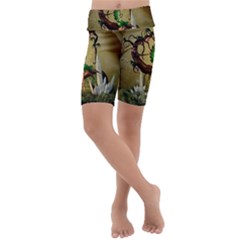 Cute Fairy Kids  Lightweight Velour Cropped Yoga Leggings by FantasyWorld7