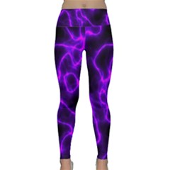 Purple Pattern Background Structure Lightweight Velour Classic Yoga Leggings by Pakrebo
