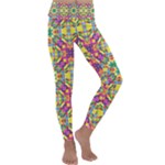 Triangle Mosaic Pattern Repeating Kids  Lightweight Velour Classic Yoga Leggings