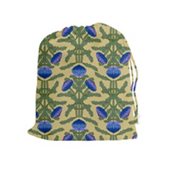 Pattern Thistle Structure Texture Drawstring Pouch (xl) by Pakrebo