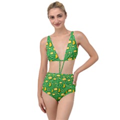 Paper Tissue Wrapping Tied Up Two Piece Swimsuit by Pakrebo