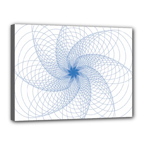 Spirograph Pattern Geometric Canvas 16  X 12  (stretched) by Mariart