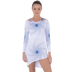 Spirograph Pattern Geometric Asymmetric Cut-out Shift Dress by Mariart