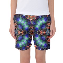 Mosaic Kaleidoscope Form Pattern Women s Basketball Shorts by Pakrebo