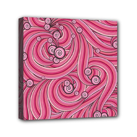 Pattern Doodle Design Drawing Mini Canvas 6  X 6  (stretched) by Pakrebo