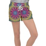 Background Fractals Surreal Design 3d Women s Velour Lounge Shorts
