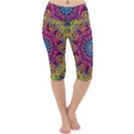 Background Fractals Surreal Design 3d Lightweight Velour Cropped Yoga Leggings