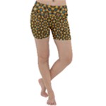 Tile Background Image Geometric Lightweight Velour Yoga Shorts