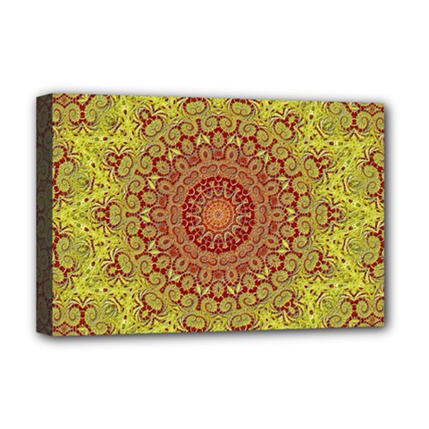 Background Fractals Surreal Design Deluxe Canvas 18  X 12  (stretched) by Pakrebo