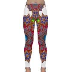 Tile Background Image Pattern Lightweight Velour Classic Yoga Leggings by Pakrebo
