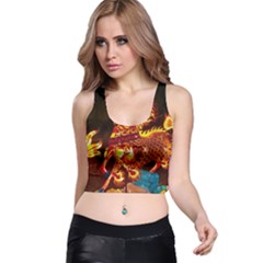 Dragon Lights Racer Back Crop Top by Riverwoman