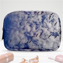 Pelicans In Flight Make Up Pouch (small) by StarvingArtisan