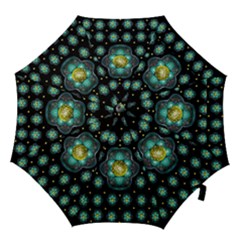 Light And Love Flowers Decorative Hook Handle Umbrellas (large) by pepitasart