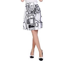 Astronaut Space Exploration Helmet A-line Skirt by Wegoenart