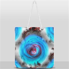 Abstract Kaleidoscope Pattern Full Print Rope Handle Tote (large) by Pakrebo