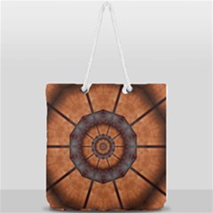 Abstract Kaleidoscope Texture Full Print Rope Handle Tote (large) by Pakrebo