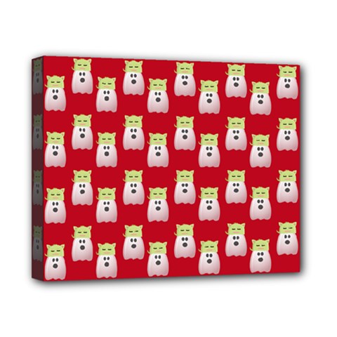 Ghost Pet Red Canvas 10  X 8  (stretched) by snowwhitegirl