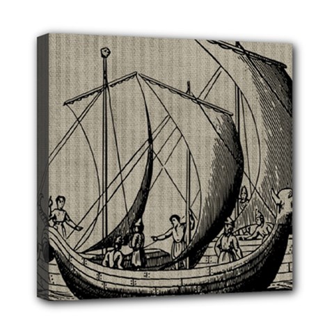Vintage Ship Mini Canvas 8  X 8  (stretched) by snowwhitegirl