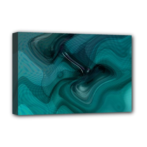 Abstract Graphics Water Web Layout Deluxe Canvas 18  X 12  (stretched) by Pakrebo