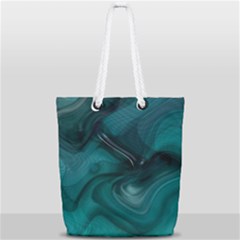 Abstract Graphics Water Web Layout Full Print Rope Handle Tote (small) by Pakrebo