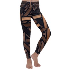 Fractal Pattern Texture Design Kids  Lightweight Velour Classic Yoga Leggings by Pakrebo