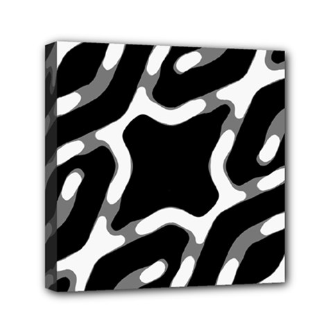 Giant Bold Dark Geometric Print Mini Canvas 6  X 6  (stretched) by dflcprintsclothing