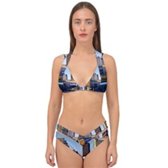 Columbus Skyline Double Strap Halter Bikini Set by Riverwoman