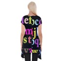 Alphabet Letters Colorful Polka Dots Letters In Lower Case Short Sleeve Side Drop Tunic View2