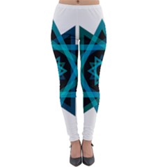 Transparent Triangles Lightweight Velour Leggings by Sudhe