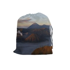 Sunrise Mount Bromo Tengger Semeru National Park  Indonesia Drawstring Pouch (large) by Sudhe
