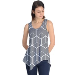 Cube Pattern Cube Seamless Repeat Sleeveless Tunic by Sudhe