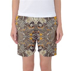 Abstract Digital Geometric Pattern Women s Basketball Shorts by Sudhe